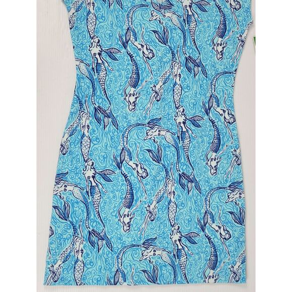 NWT Lilly Pulitzer Hayley Resort Spa Blue Mermaid French Terry Mini‎ Dress Small - Picture 3 of 12